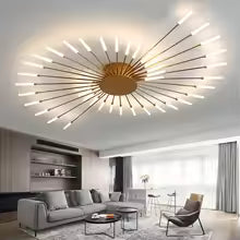 Modern LED Ceiling Light - Dimmable Chandelier for Living Room & Bedroom