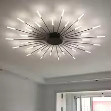 Modern LED Ceiling Light - Dimmable Chandelier for Living Room & Bedroom