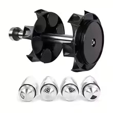 Glass Spice Jars Set - 6-Piece Kitchen Storage Containers with Rack