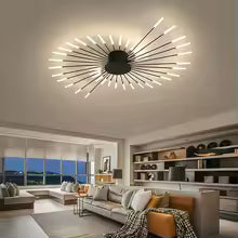 Modern LED Ceiling Light - Dimmable Chandelier for Living Room & Bedroom